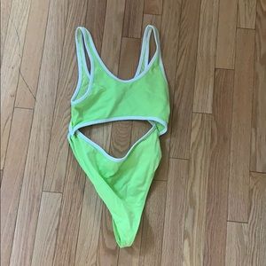 Neon green Urban Outfitters bodysuit